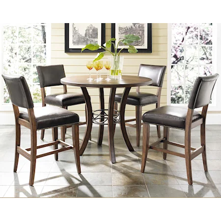 5 Piece Counter Height Table & Parson Stools Set